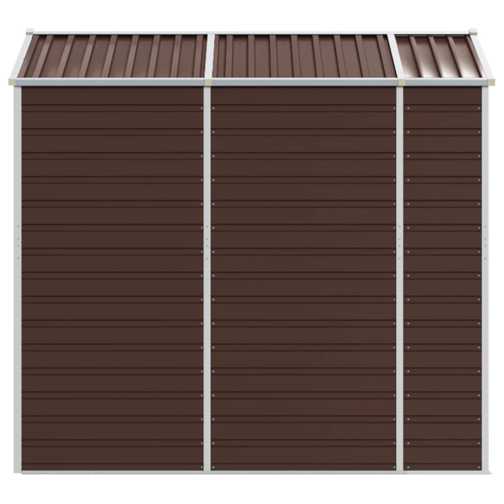 vidaXL Garden Shed Brown 191x215x198 cm Galvanised Steel