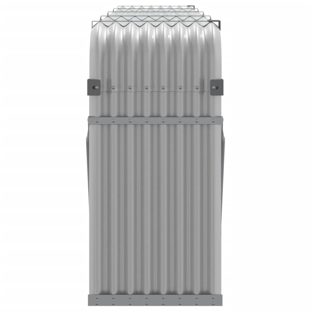 vidaXL Log Holder Light Grey 300x45x100 cm Galvanised Steel