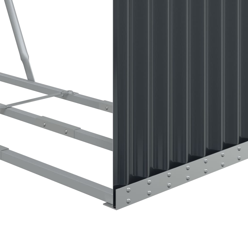 vidaXL Log Holder Anthracite 120x45x100 cm Galvanised Steel