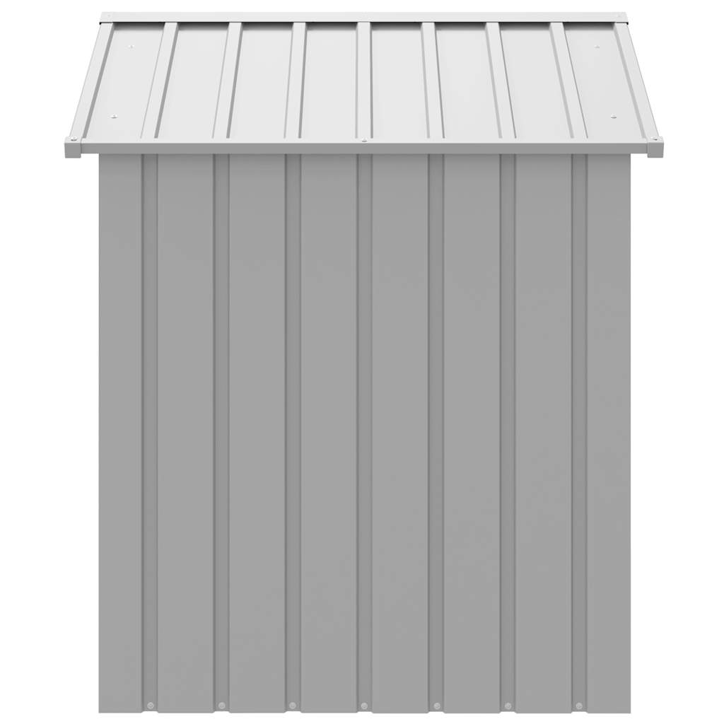 vidaXL Dog House with Roof Light Grey 117x103x123 cm Galvanised Steel