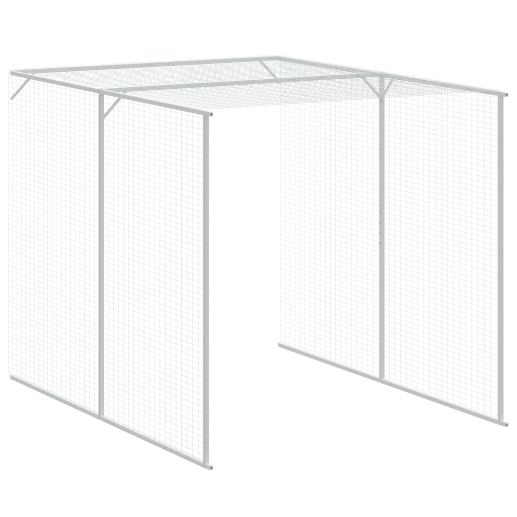 vidaXL Chicken Cage with Run Anthracite 165x1067x181 cm Galvanised Steel