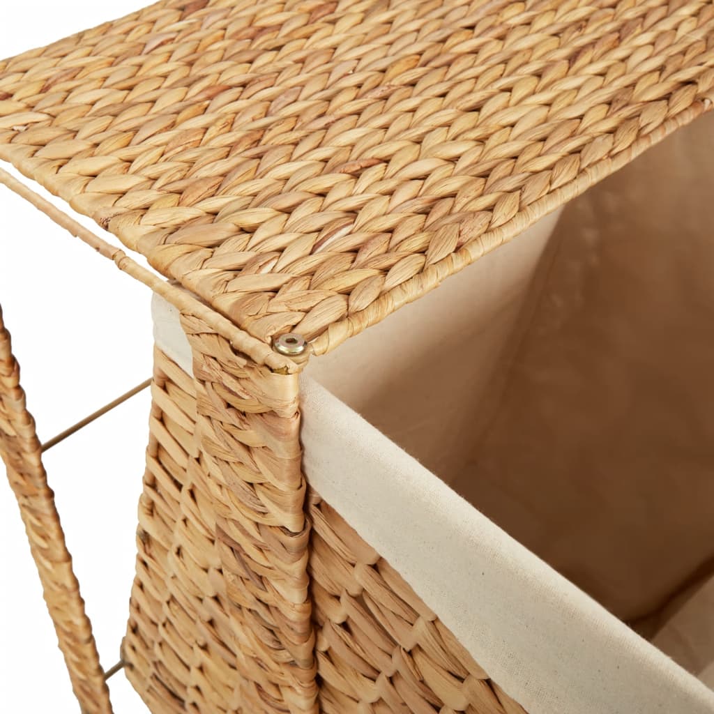 vidaXL Laundry Basket 44x34x64 cm Water Hyacinth