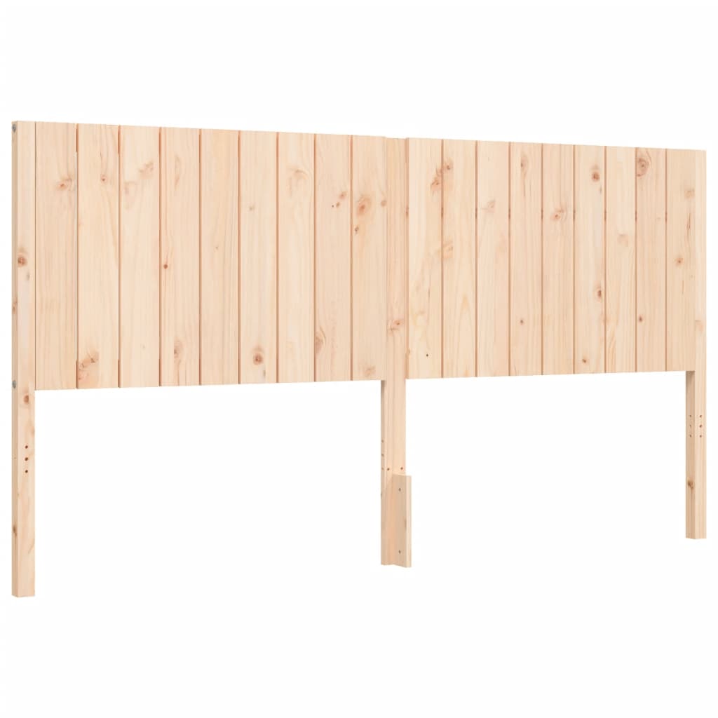 vidaXL Bed Frame without Mattress 183x203 cm King Solid Wood Pine