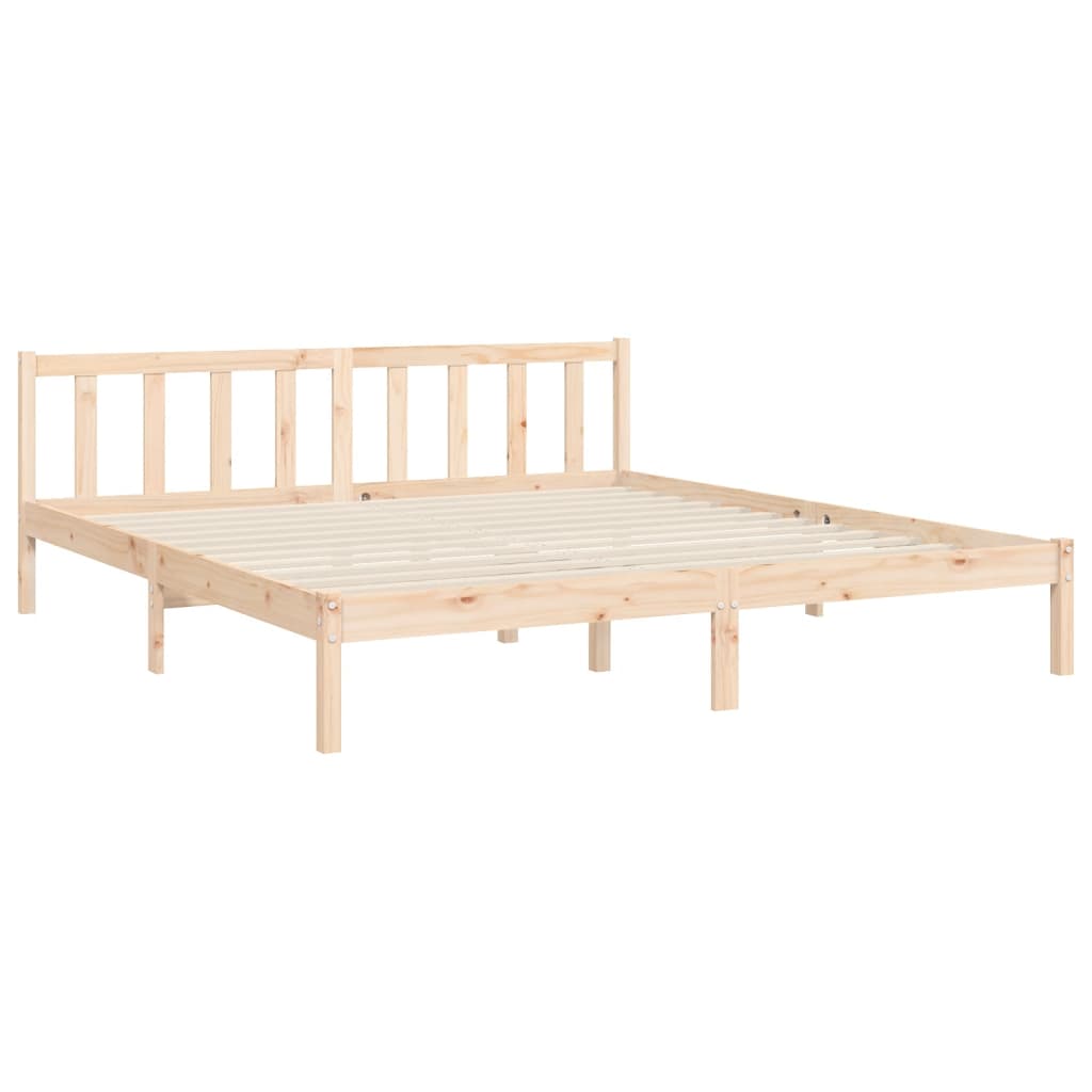 vidaXL Bed Frame without Mattress 183x203 cm King Solid Wood Pine