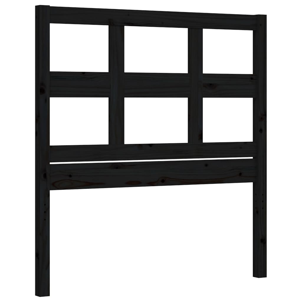 vidaXL Bed Frame without Mattress Black 90x190 cm Solid Wood Pine