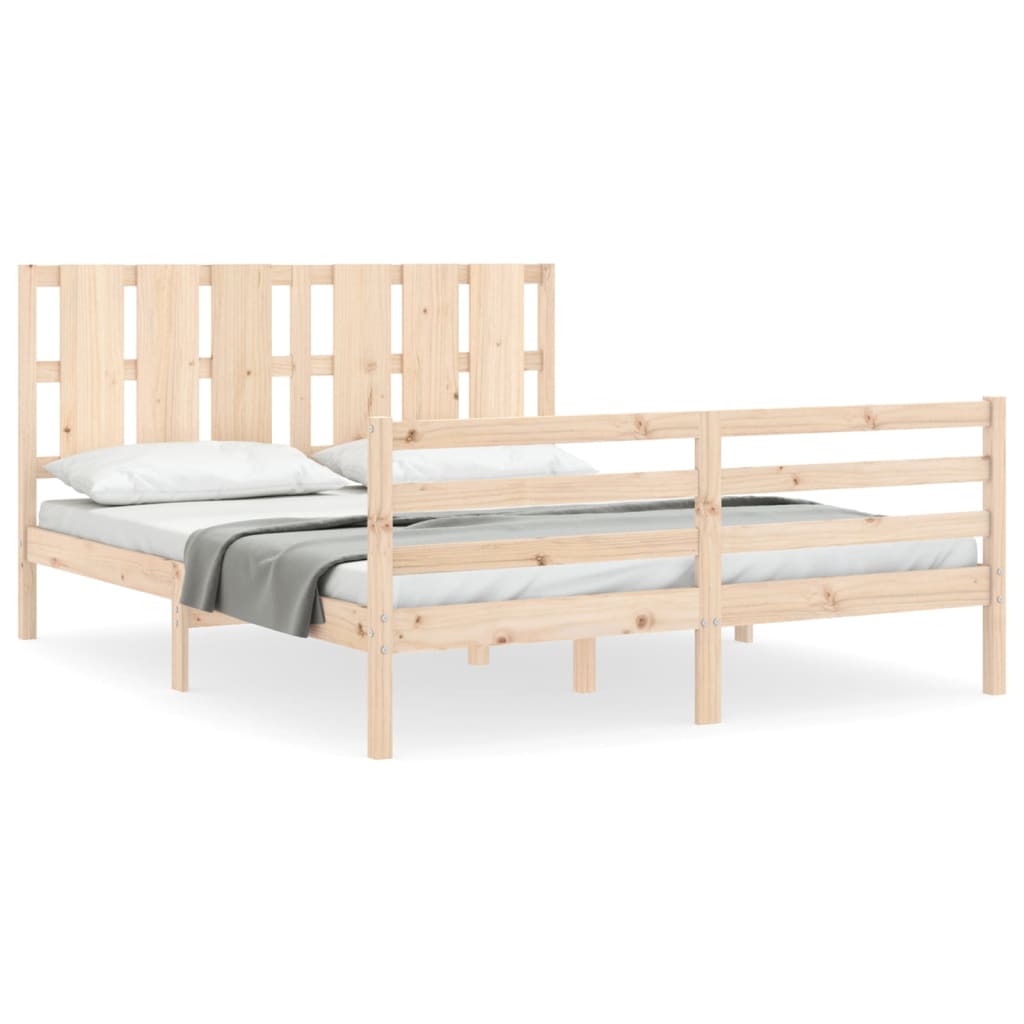 vidaXL Bed Frame without Mattress 150x200 cm Solid Wood