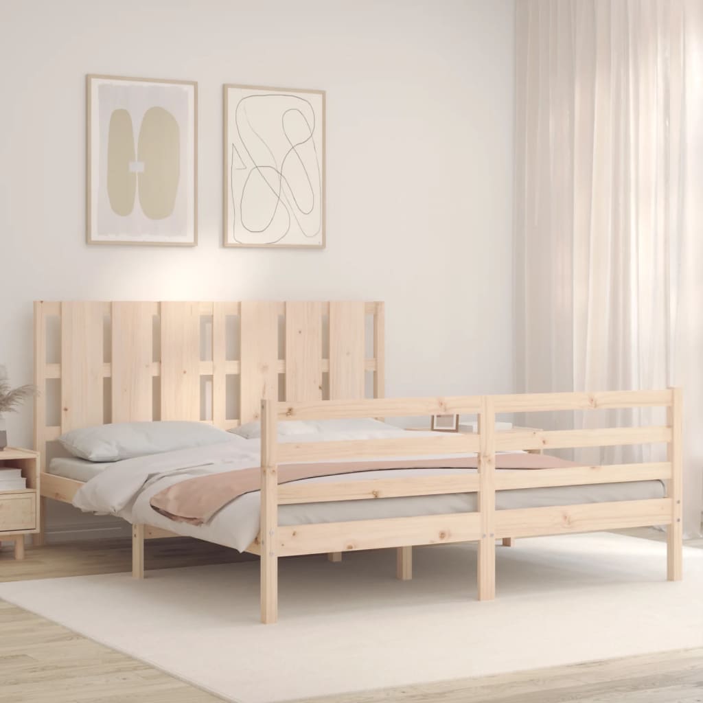 vidaXL Bed Frame without Mattress 150x200 cm Solid Wood