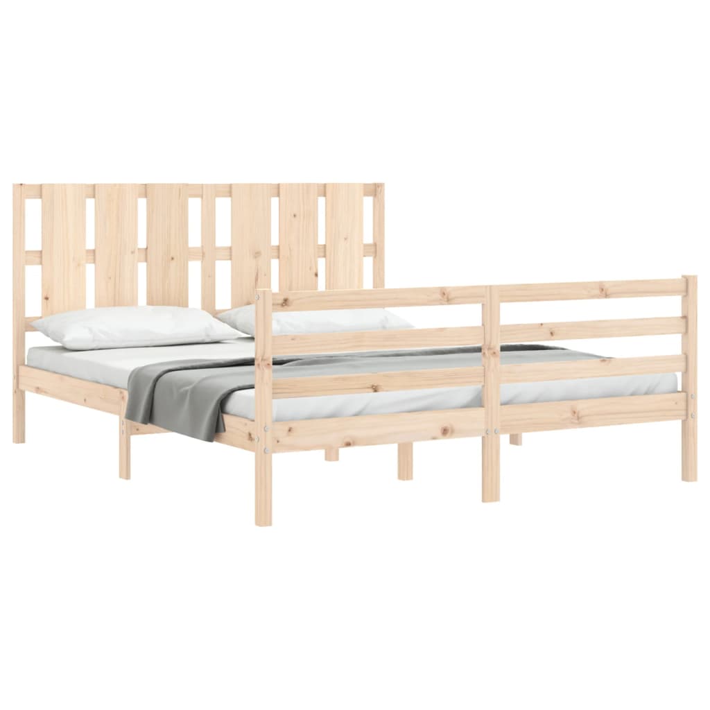 vidaXL Bed Frame without Mattress 150x200 cm Solid Wood