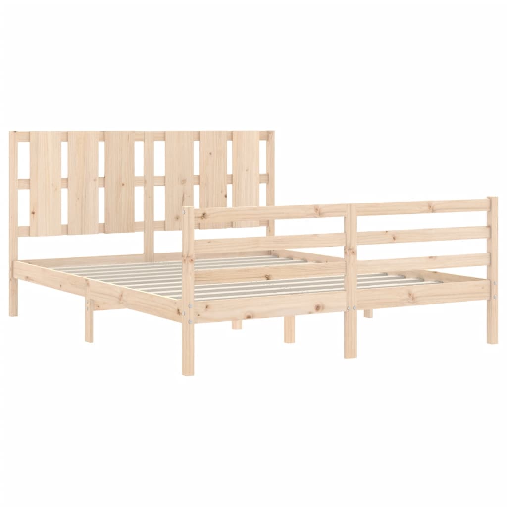 vidaXL Bed Frame without Mattress 150x200 cm Solid Wood