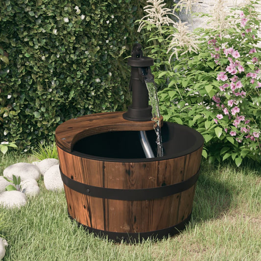 vidaXL Water Fountain with Pump 28x28x34.5 cm Solid Wood Fir
