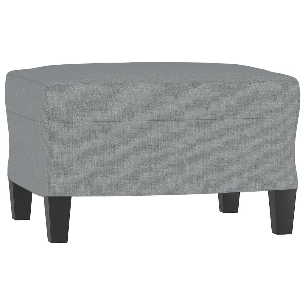 vidaXL Sofa Chair with Footstool Light Grey 60 cm Fabric