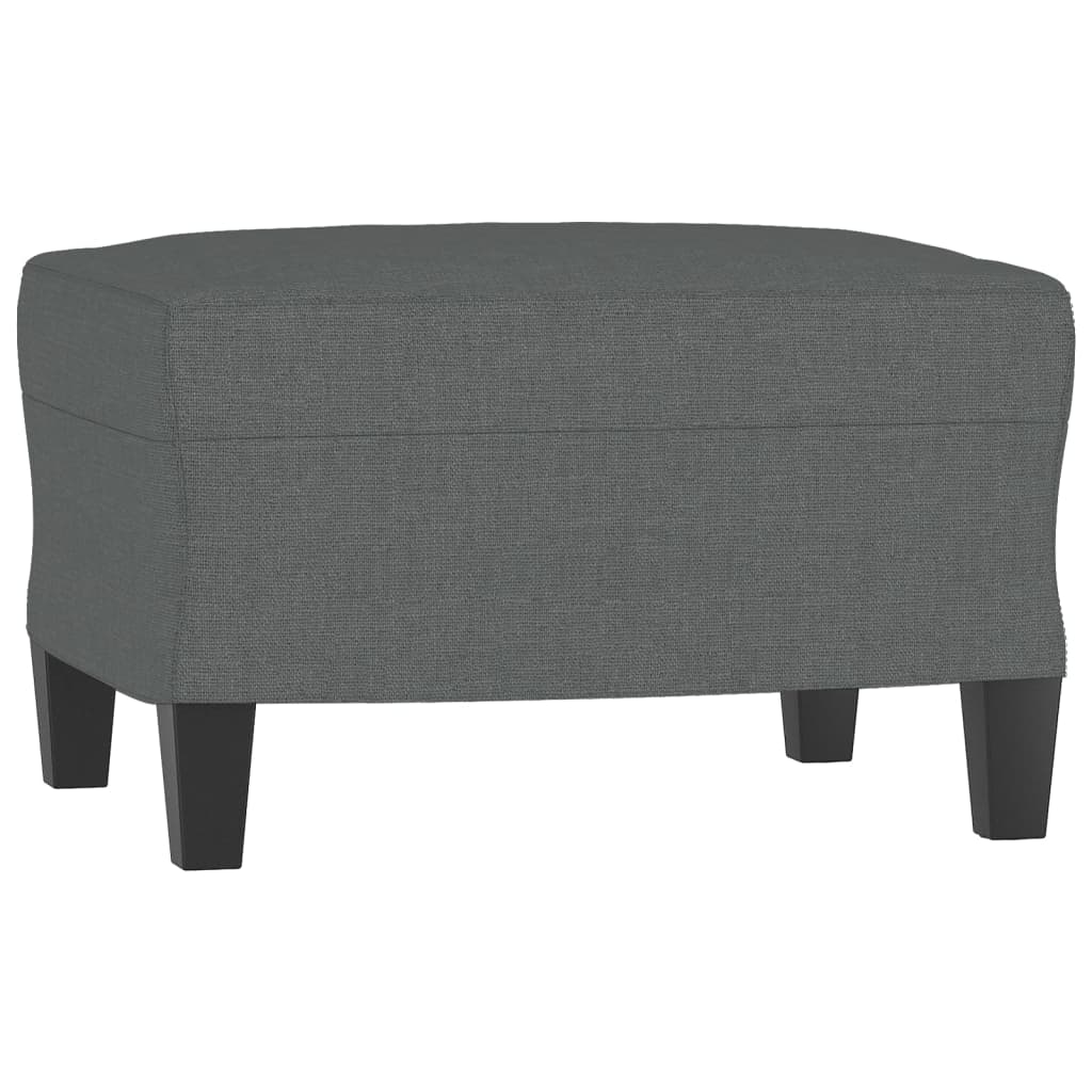 vidaXL 3-Seater Sofa with Footstool Dark Grey 180 cm Fabric