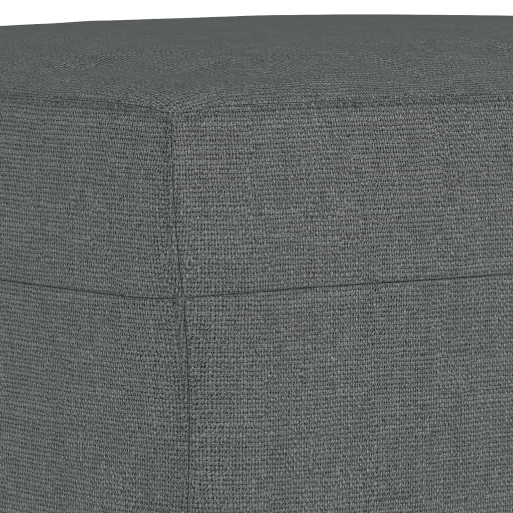 vidaXL 3-Seater Sofa with Footstool Dark Grey 180 cm Fabric
