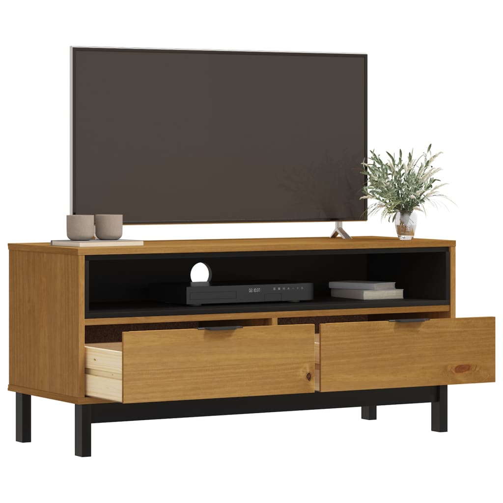 vidaXL TV Cabinet FLAM 110x40x50 cm Solid Wood Pine