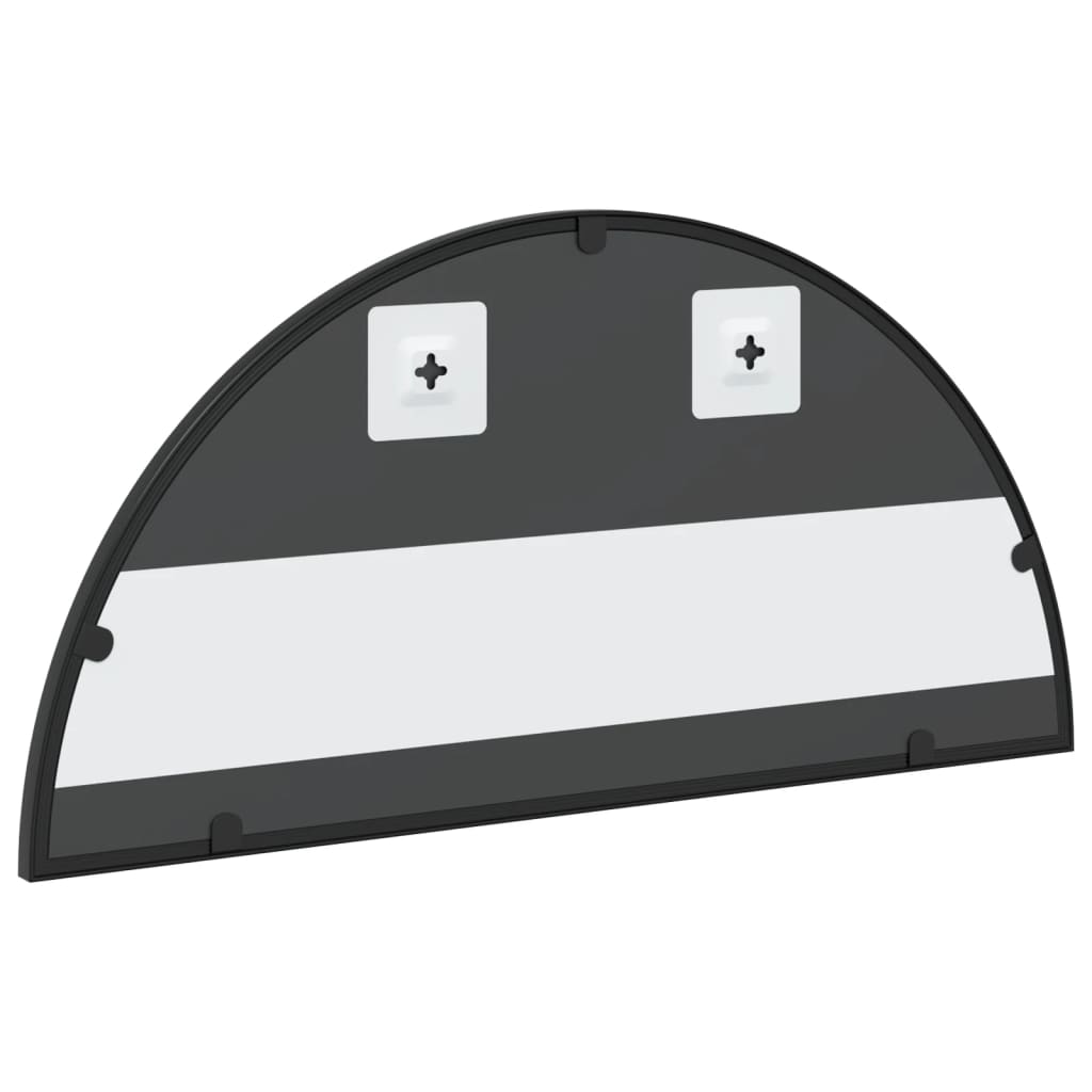 vidaXL Wall Mirror Black 60x30 cm Arch Iron