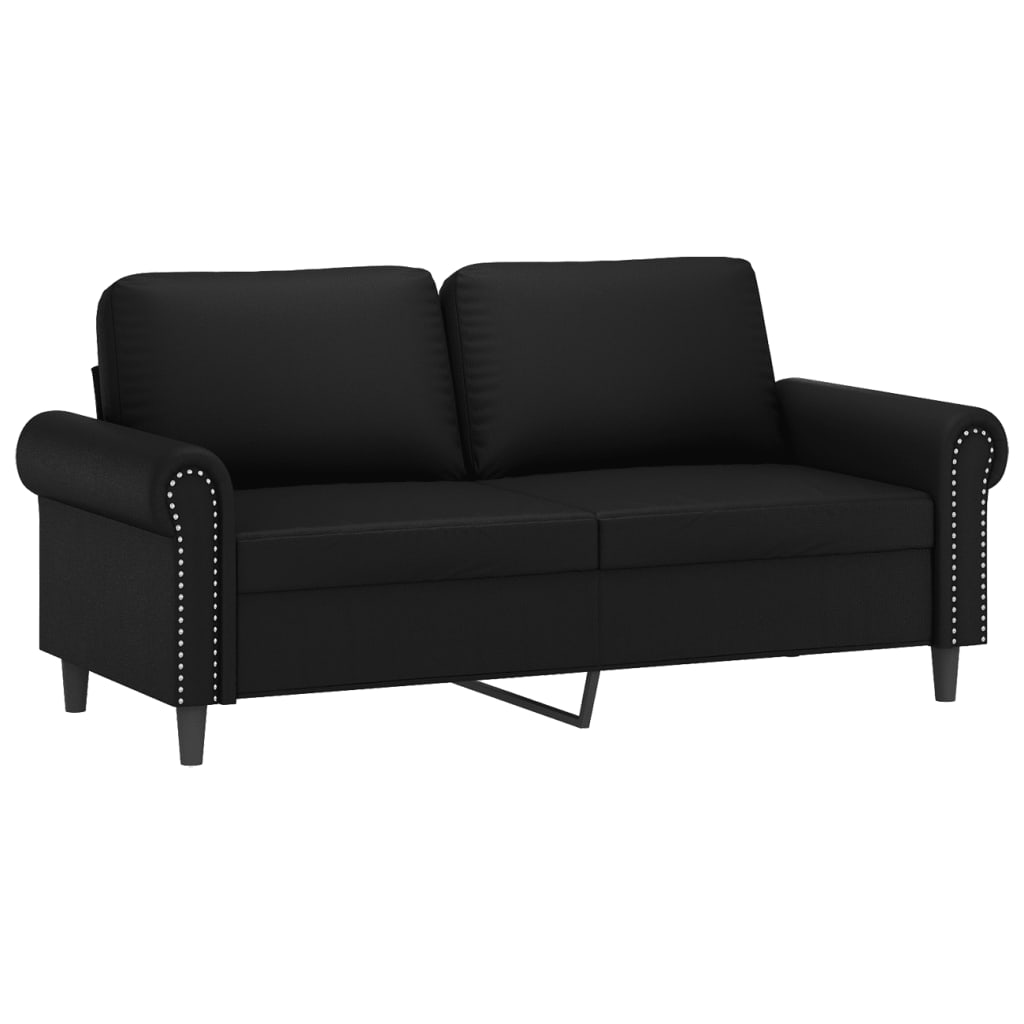 vidaXL 2-Seater Sofa Black 140 cm Faux Leather