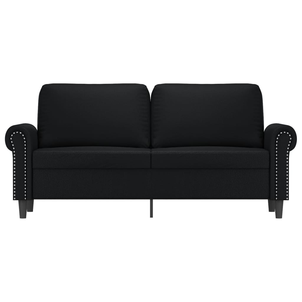 vidaXL 2-Seater Sofa Black 140 cm Faux Leather