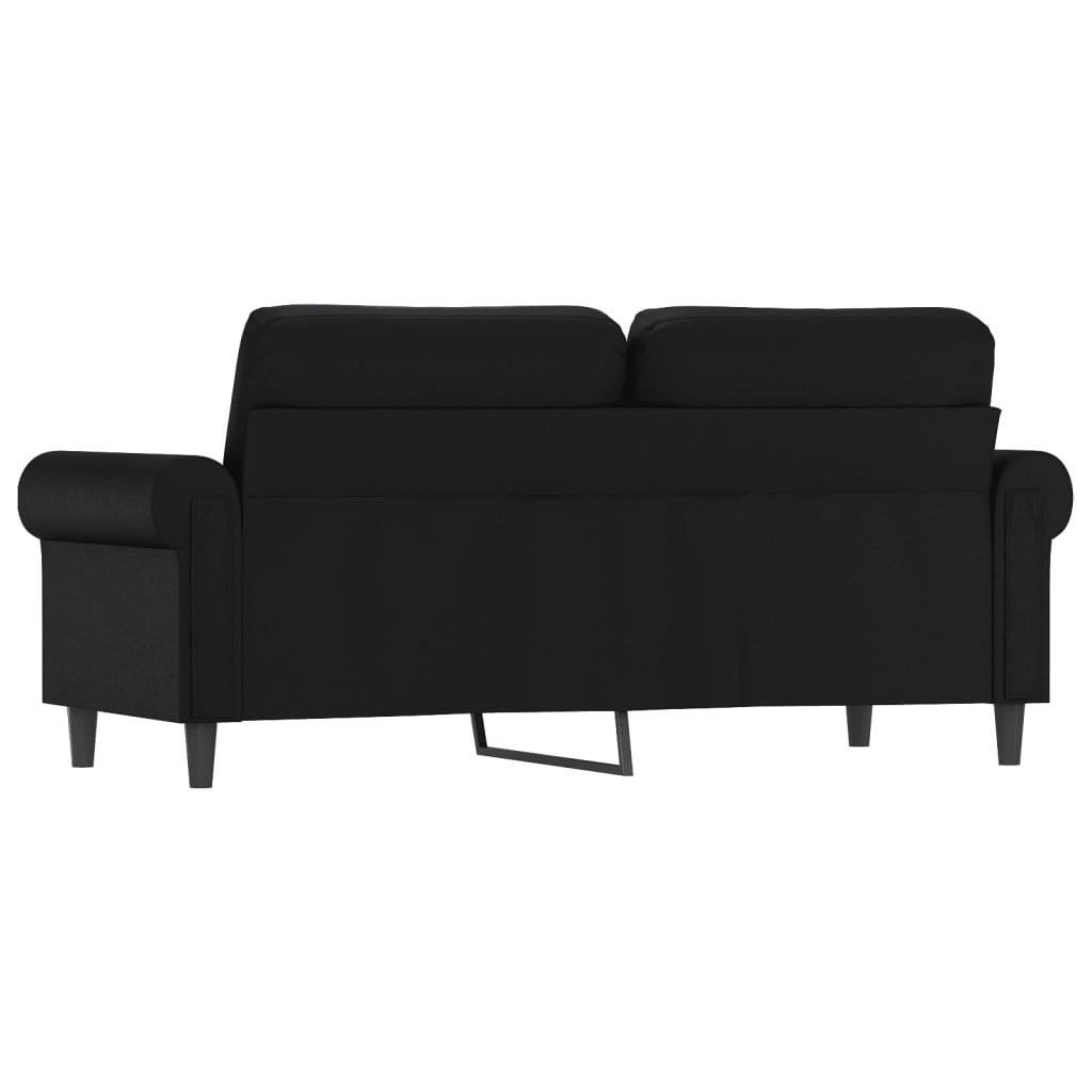 vidaXL 2-Seater Sofa Black 140 cm Faux Leather