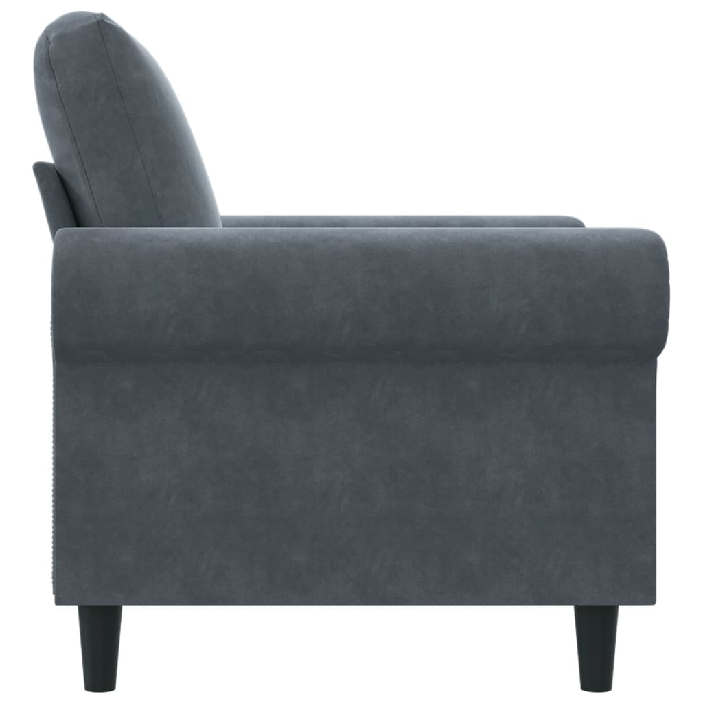 vidaXL Sofa Chair Dark Grey 60 cm Velvet