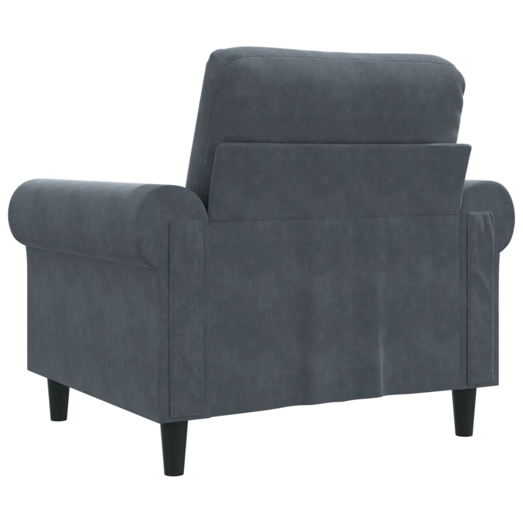 vidaXL Sofa Chair Dark Grey 60 cm Velvet