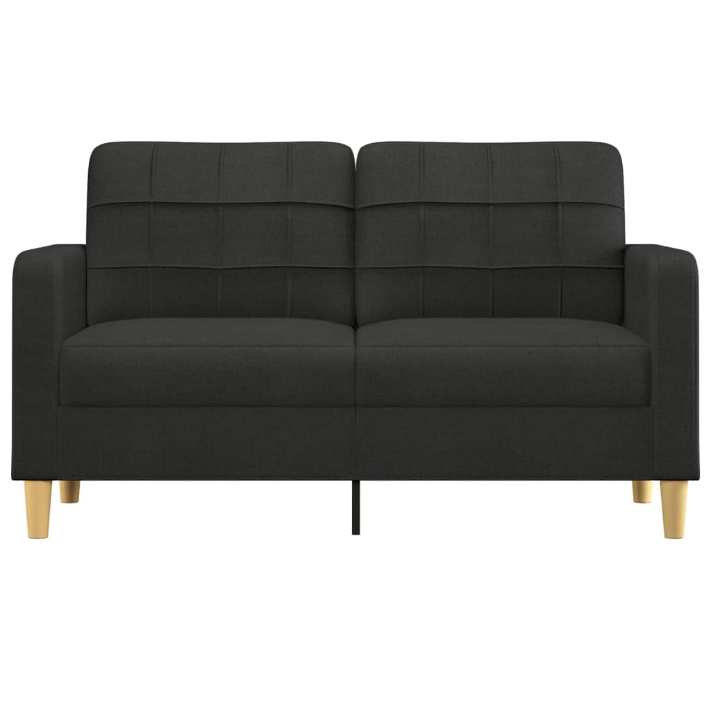 vidaXL 2-Seater Sofa Black 140 cm Fabric