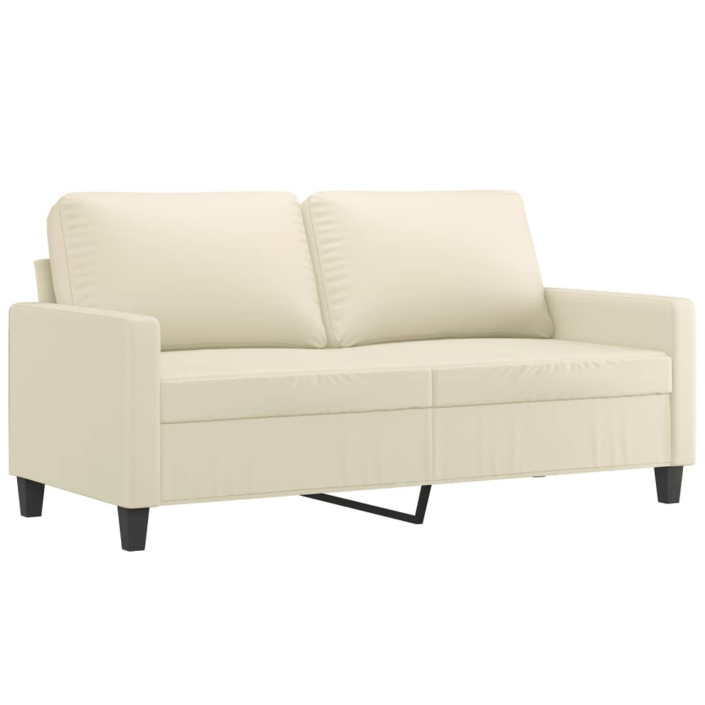 vidaXL 2-Seater Sofa Cream 140 cm Faux Leather