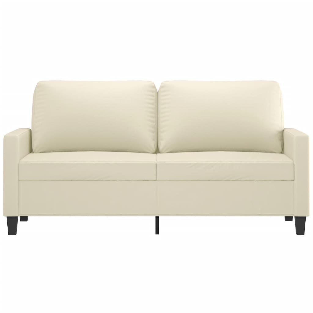vidaXL 2-Seater Sofa Cream 140 cm Faux Leather