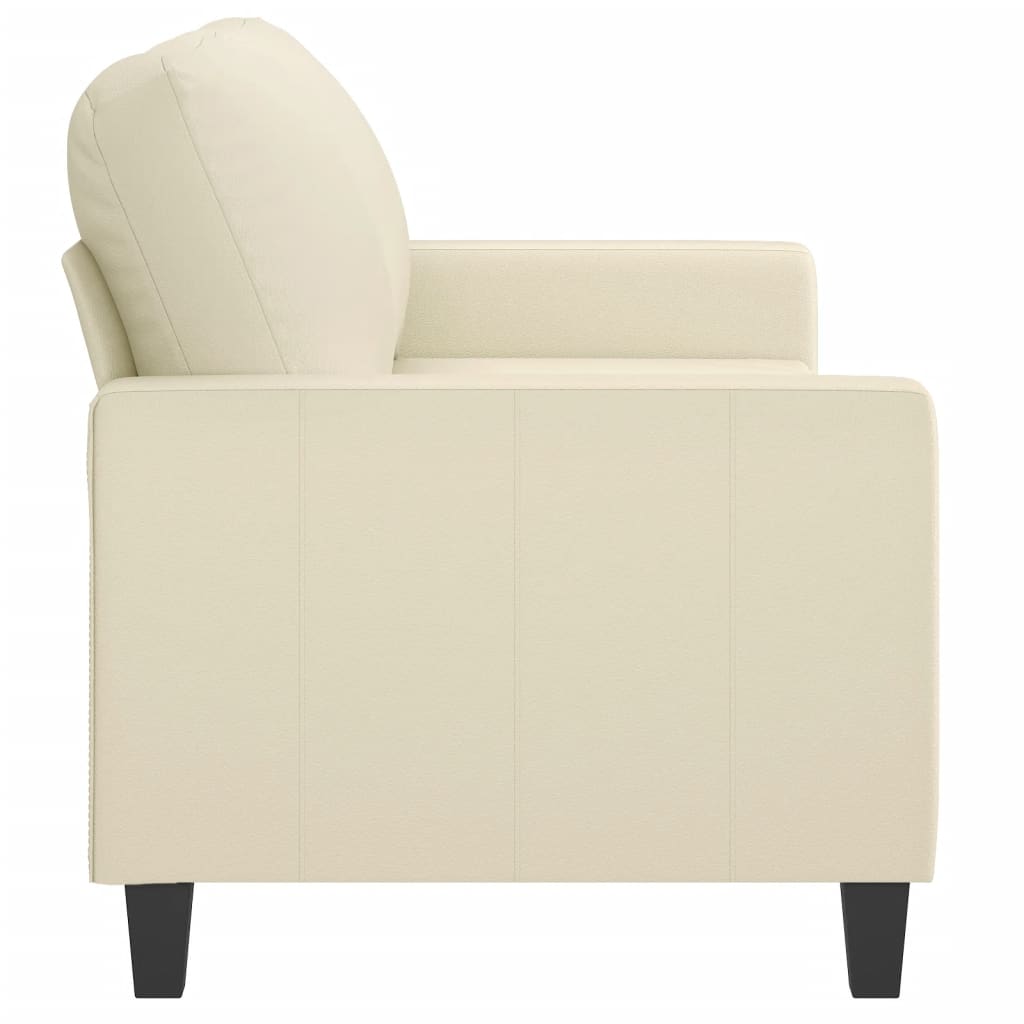 vidaXL 2-Seater Sofa Cream 140 cm Faux Leather