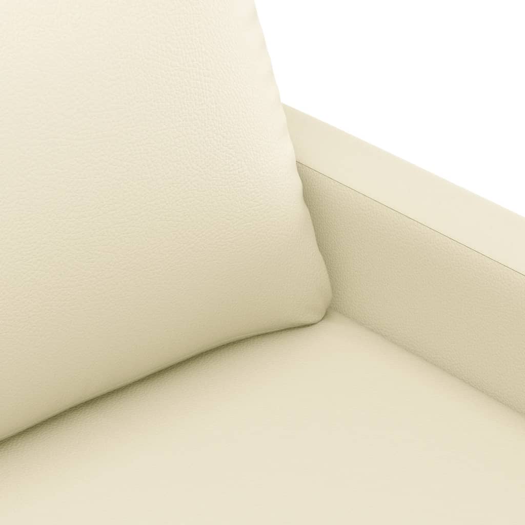 vidaXL 2-Seater Sofa Cream 140 cm Faux Leather