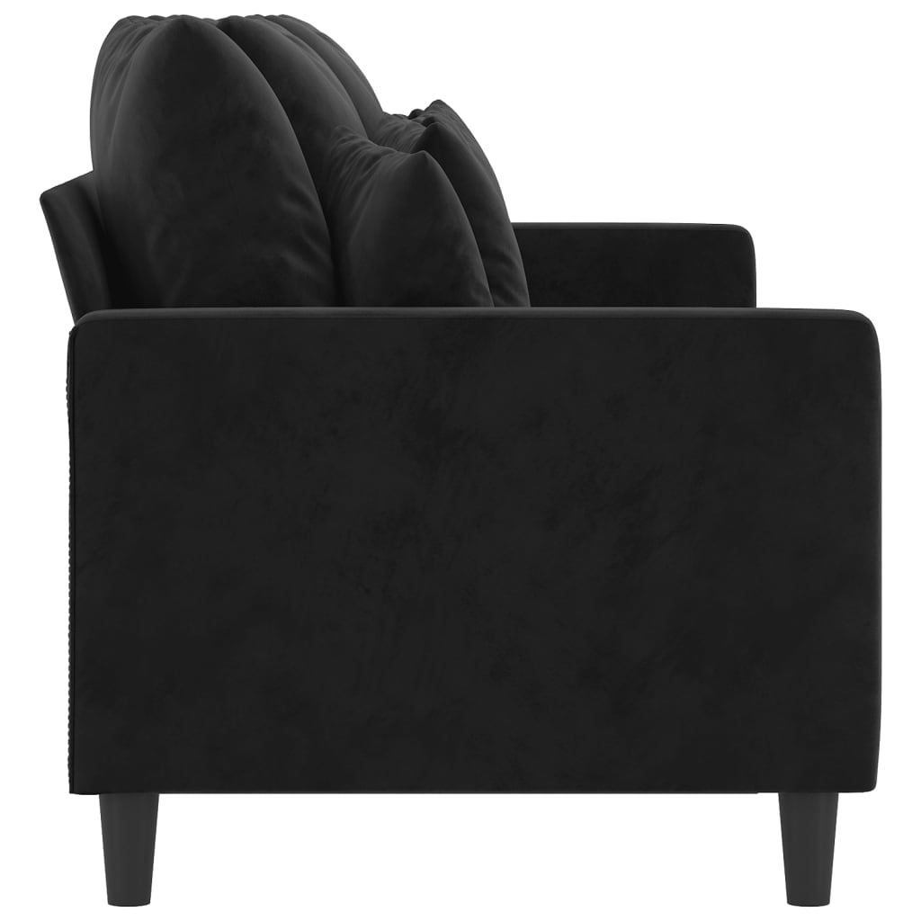 vidaXL 3-Seater Sofa Black 180 cm Velvet