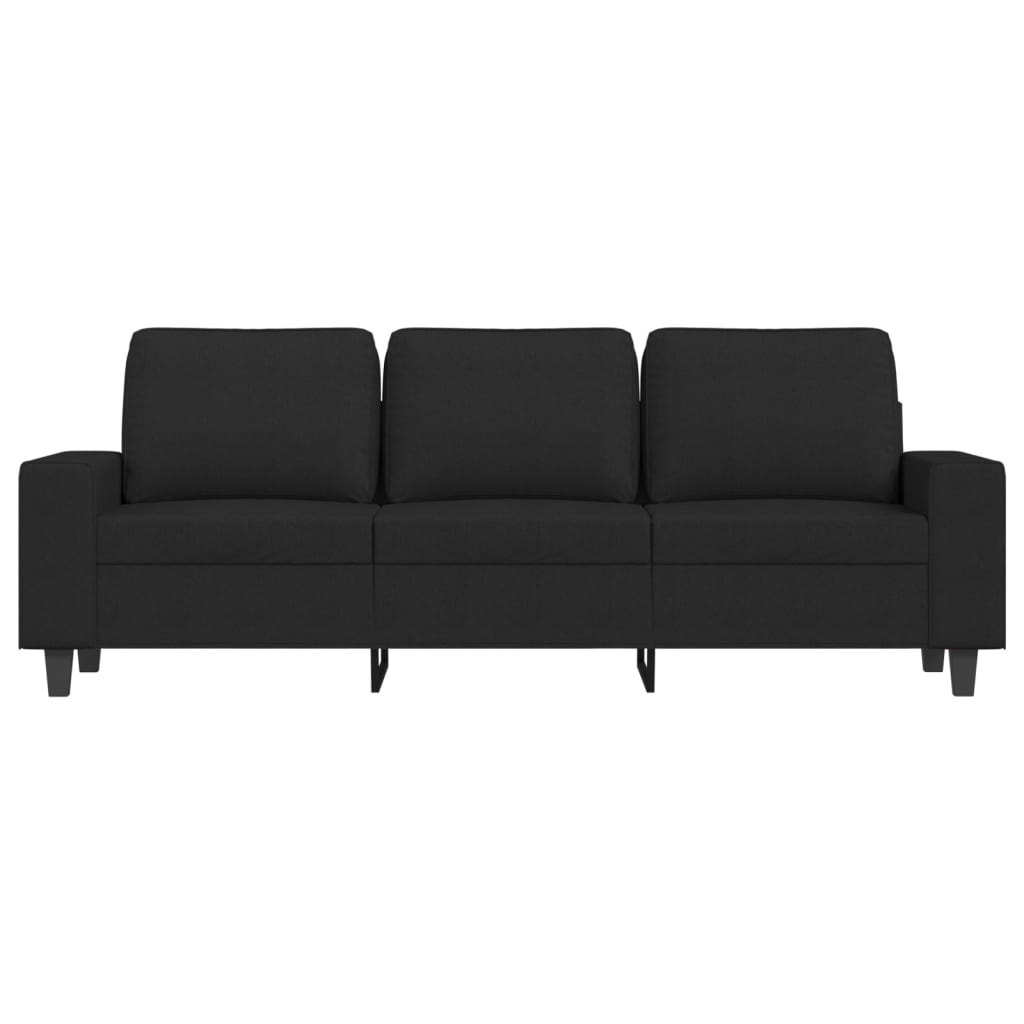 vidaXL 3-Seater Sofa Black 180 cm Fabric