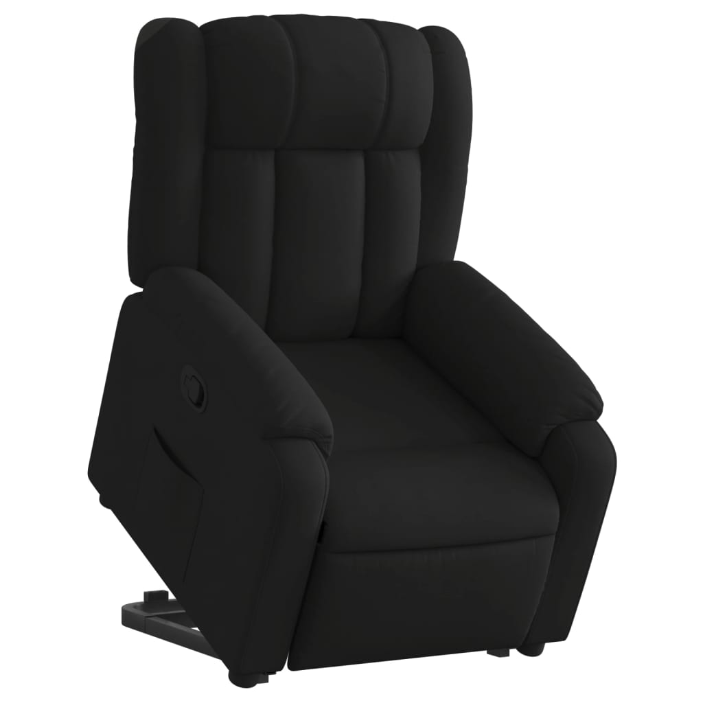 vidaXL Stand up Massage Recliner Chair Black Fabric