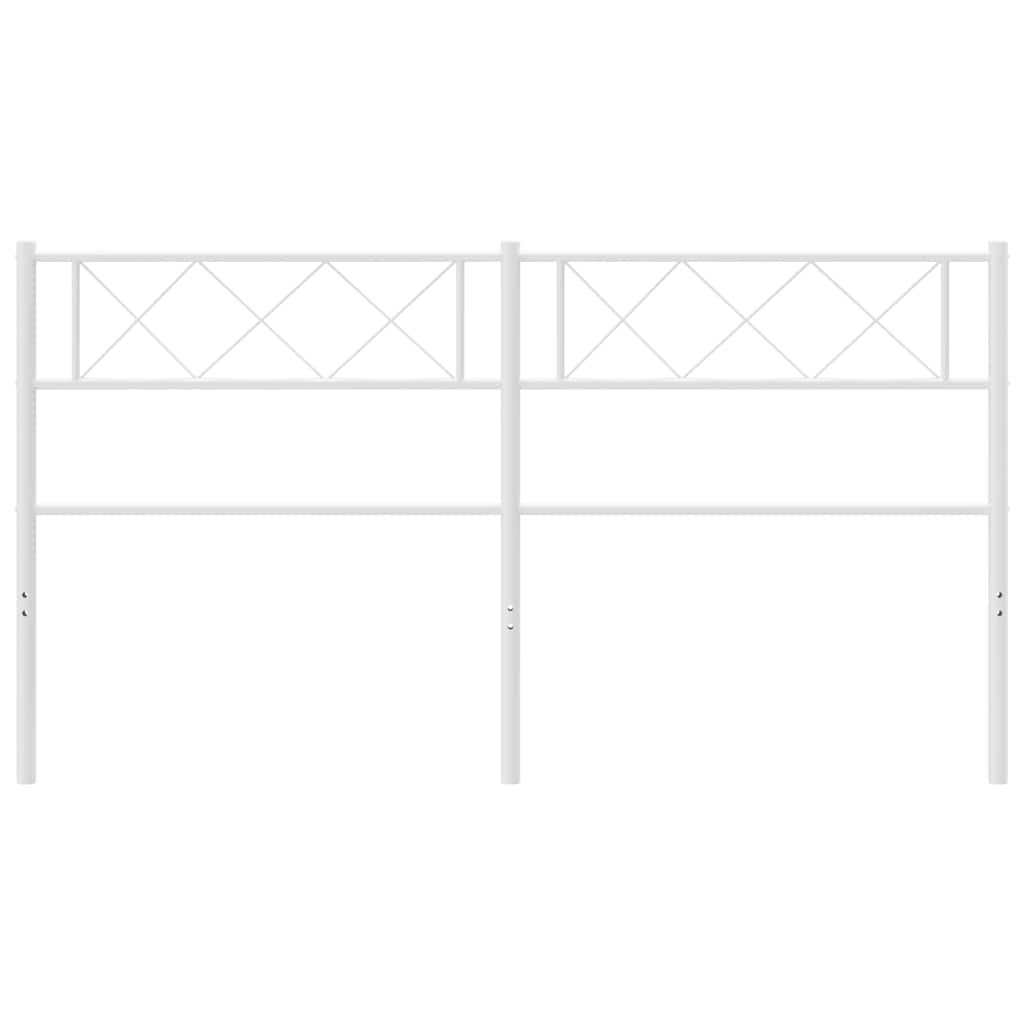vidaXL Metal Headboard White 152 cm Queen