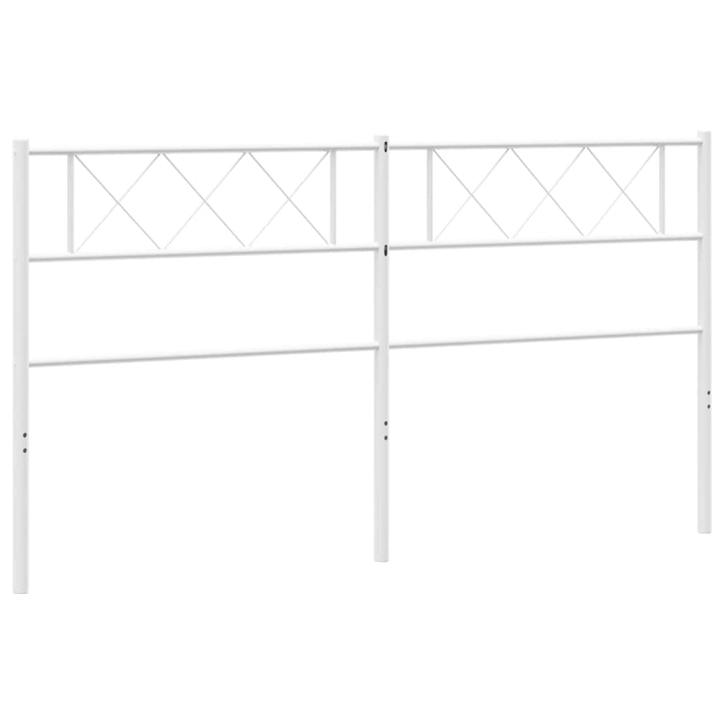vidaXL Metal Headboard White 183 cm King