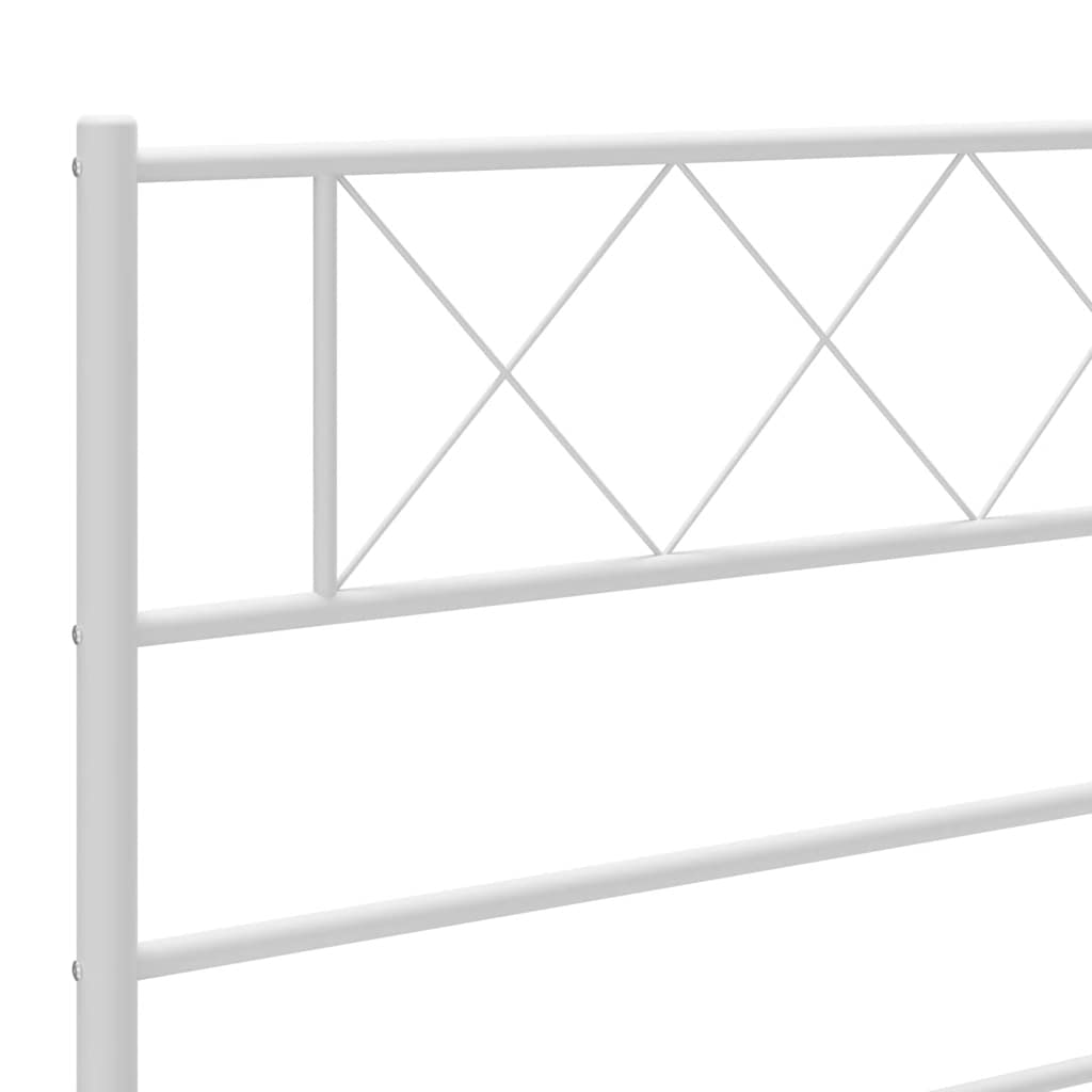 vidaXL Metal Headboard White 183 cm King