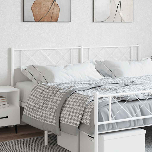vidaXL Metal Headboard White 183 cm King