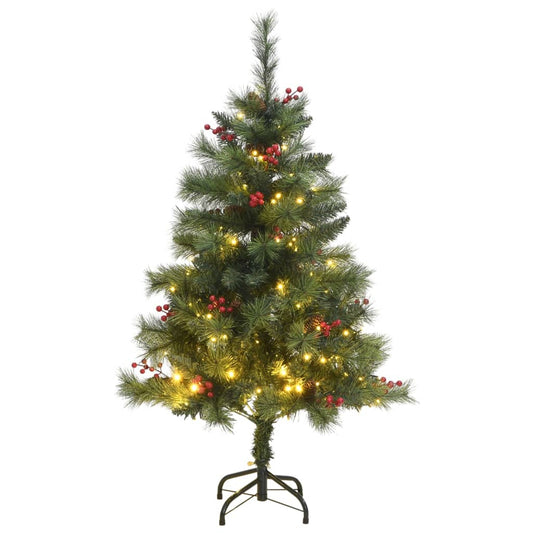 vidaXL Artificial Hinged Christmas Tree 150 LEDs 150 cm