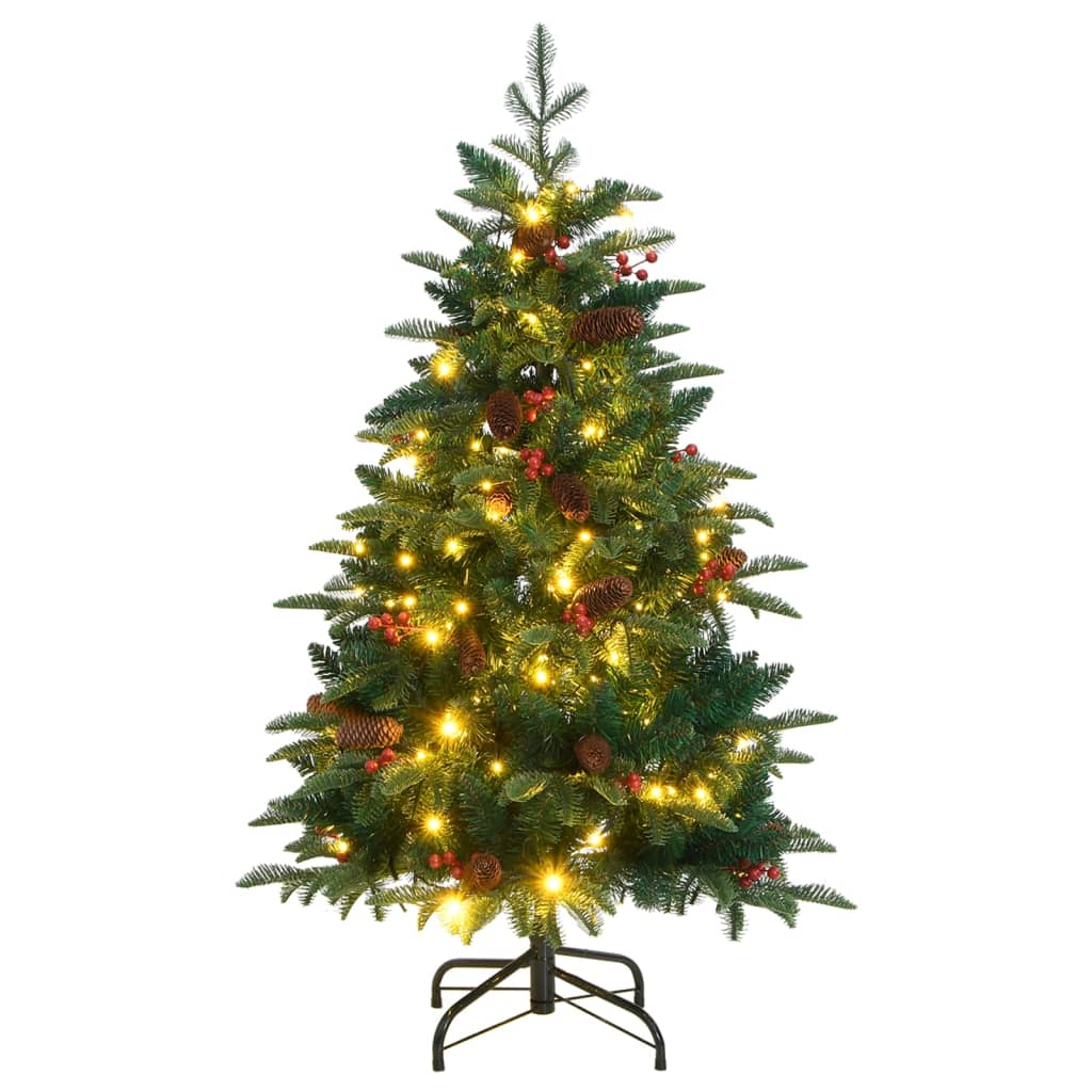 vidaXL Artificial Hinged Christmas Tree 150 LEDs 120 cm