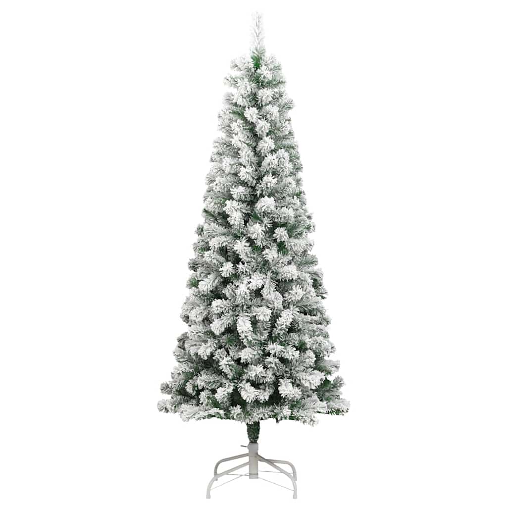 vidaXL Artificial Hinged Christmas Tree with 300 LEDs & Ball Set 210 cm