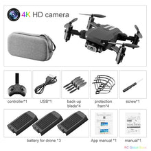 Load image into Gallery viewer, Mini RC Drone with 4K HD Camera WiFi FPV UAV Aerial Photography Helicopter Foldable LED Light Quadrocopter Quality Toy AOSST
