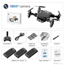 Load image into Gallery viewer, Mini RC Drone with 4K HD Camera WiFi FPV UAV Aerial Photography Helicopter Foldable LED Light Quadrocopter Quality Toy AOSST
