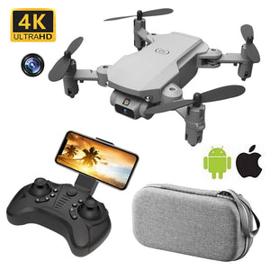 Mini RC Drone with 4K HD Camera WiFi FPV UAV Aerial Photography Helicopter Foldable LED Light Quadrocopter Quality Toy AOSST